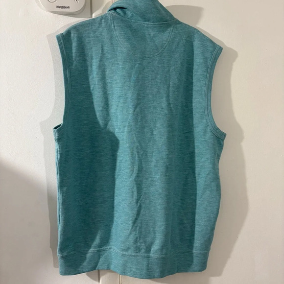 Oxford Golf Vest Mens L Blue 1/4 Zip Pullover Cotton Blend Outdoor Casual Preppy - Picture 10 of 14